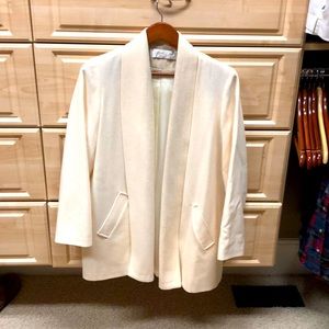 Vintage ILGWU cream wool coat size L